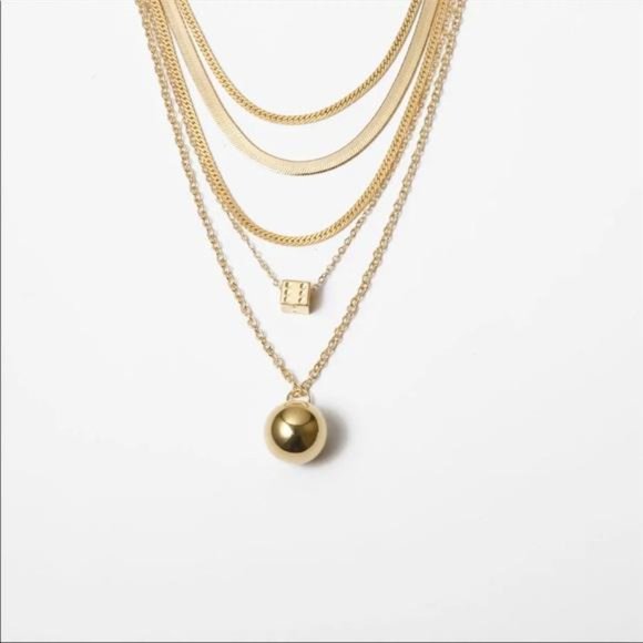 NEW 18K GOLD CHAIN BEAD NECKLACE, NICE NECKLACE, CUTE NECKLACE - Picture 5 of 8